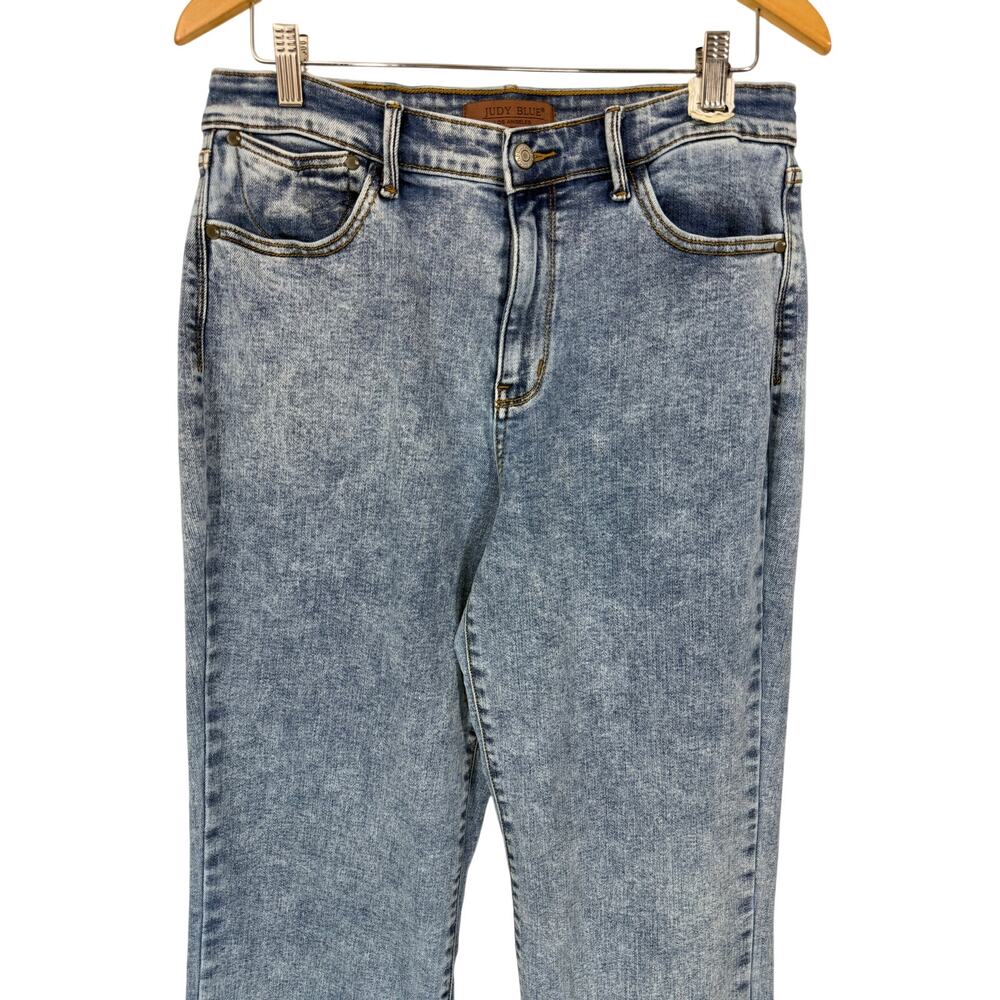 Judy Blue Stonewell High Rise Straight Leg Jeans Light Wash Size 13/31 Stretch - Picture 6 of 13